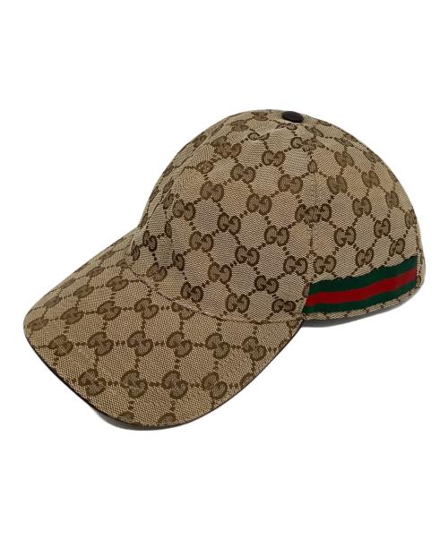 GUCCI（グッチ）GUCCI (グッチ) GG キャップ ベージュ サイズ:M （58）の古着・服飾アイテム