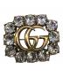 GUCCI（グッチ）の古着「GGマーモントクリスタルブローチ」｜ゴールド