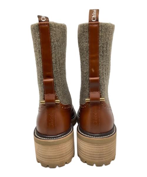 Chloe（クロエ）Chloe (クロエ) Franne グレー×ブラウン サイズ:37の古着・服飾アイテム