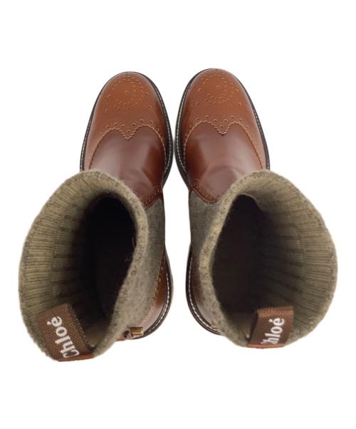 Chloe（クロエ）Chloe (クロエ) Franne グレー×ブラウン サイズ:37の古着・服飾アイテム