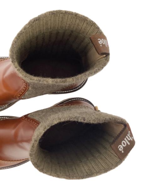 Chloe（クロエ）Chloe (クロエ) Franne グレー×ブラウン サイズ:37の古着・服飾アイテム