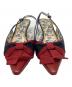 中古・古着 GUCCI (グッチ) リボンパンプス ネイビー サイズ:361/2：12000円