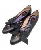 GUCCIグッチ）の古着「リボンパンプス」｜ブラック