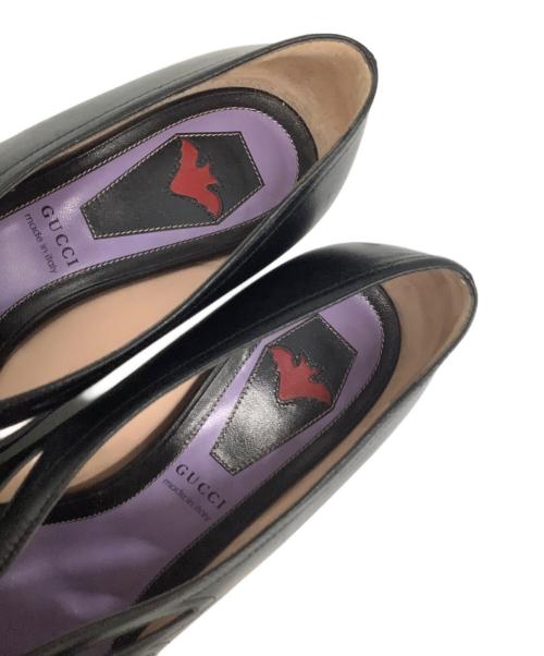 GUCCI（グッチ）GUCCI (グッチ) リボンパンプス ブラック サイズ:361/2の古着・服飾アイテム