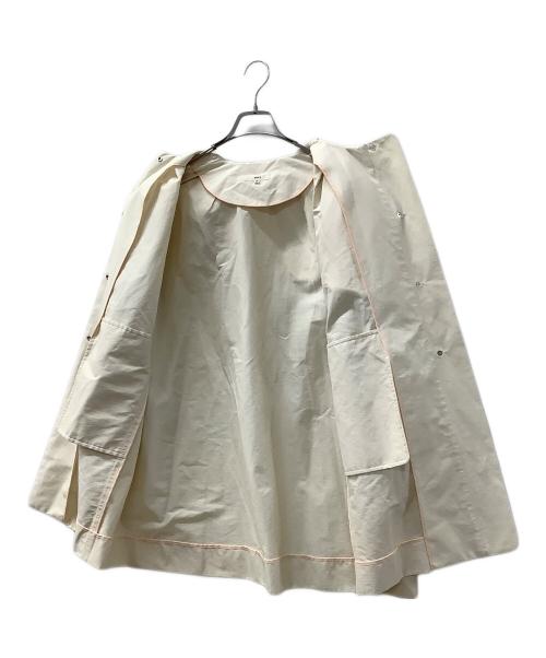 YORI（ヨリ）YORI (ヨリ) サイドフレアカラーコート アイボリー サイズ:36の古着・服飾アイテム