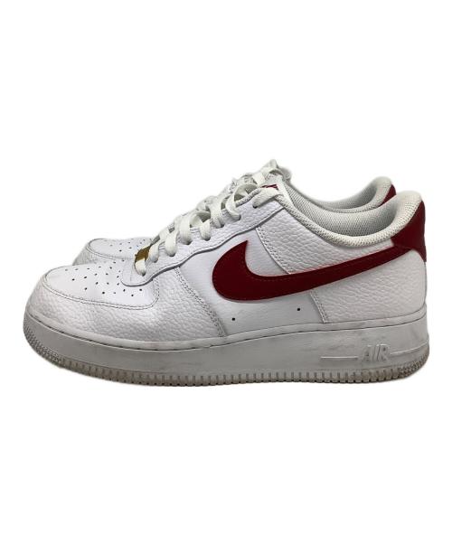 NIKE（ナイキ）NIKE (ナイキ) AIR FORCE 1 '07(エアフォース1） ホワイト×レッド サイズ:US9.5の古着・服飾アイテム