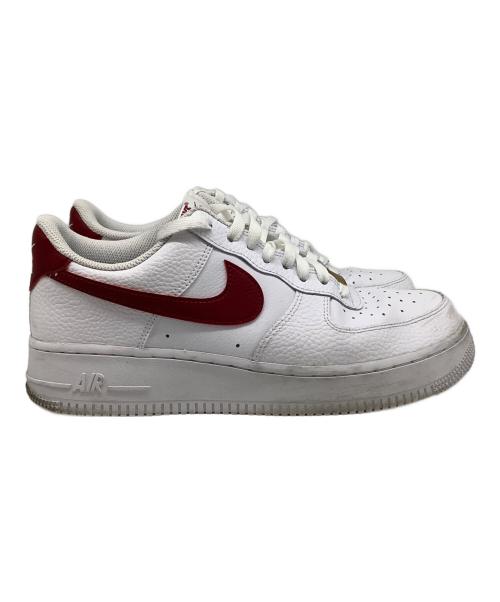 NIKE（ナイキ）NIKE (ナイキ) AIR FORCE 1 '07(エアフォース1） ホワイト×レッド サイズ:US9.5の古着・服飾アイテム