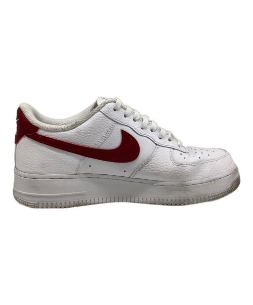 NIKE（ナイキ）NIKE (ナイキ) AIR FORCE 1 '07(エアフォース1） ホワイト×レッド サイズ:US9.5の古着・服飾アイテム