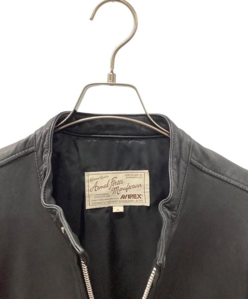 AVIREX（アヴィレックス）AVIREX (アヴィレックス) レザージャケット ブラック サイズ:XLの古着・服飾アイテム