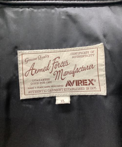 AVIREX（アヴィレックス）AVIREX (アヴィレックス) レザージャケット ブラック サイズ:XLの古着・服飾アイテム