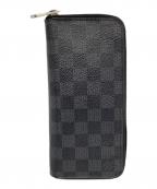 LOUIS VUITTONルイ ヴィトン）の古着「ダミエジッピー ウォレット」｜ブラック