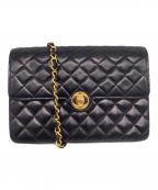 CHANELシャネル）の古着「チェーンショルダーバッグ」｜ネイビー