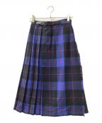 O'NEIL OF DUBLINオニールオブダブリン）の古着「ウールスカート」｜ブラック×ブルー