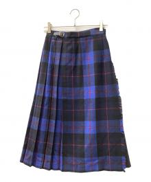 O'NEIL OF DUBLIN（オニールオブダブリン）の古着「ウールスカート」｜ブラック×ブルー
