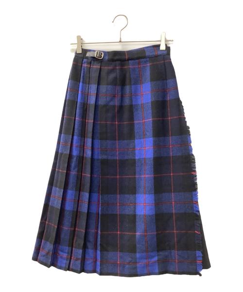 O'NEIL OF DUBLIN（オニールオブダブリン）O'NEIL OF DUBLIN (オニールオブダブリン) ウールスカート ブラック×ブルー 未使用品の古着・服飾アイテム
