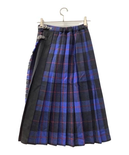 O'NEIL OF DUBLIN（オニールオブダブリン）O'NEIL OF DUBLIN (オニールオブダブリン) ウールスカート ブラック×ブルー 未使用品の古着・服飾アイテム