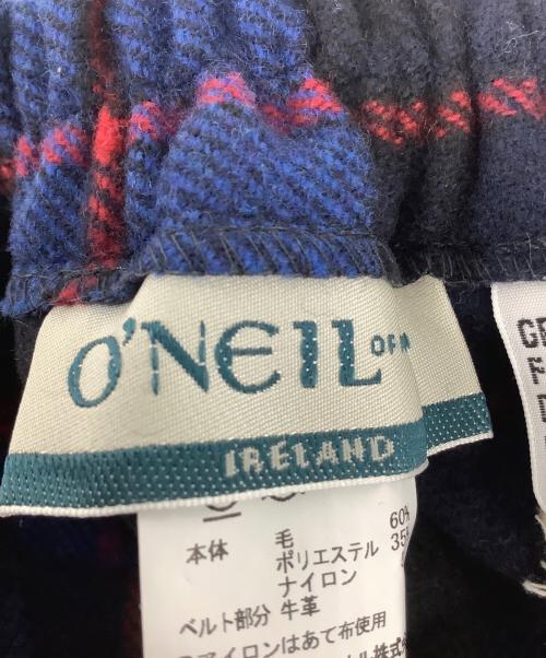 O'NEIL OF DUBLIN（オニールオブダブリン）O'NEIL OF DUBLIN (オニールオブダブリン) ウールスカート ブラック×ブルー 未使用品の古着・服飾アイテム