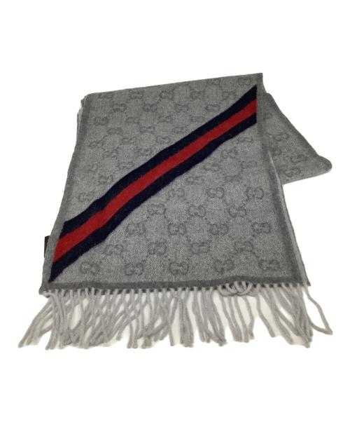 GUCCI（グッチ）GUCCI (グッチ) マフラー グレーの古着・服飾アイテム