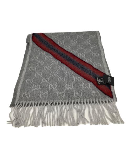GUCCI（グッチ）GUCCI (グッチ) マフラー グレーの古着・服飾アイテム