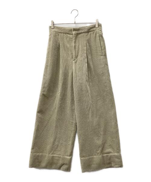 ebure（エブール）ebure (エブール) コーデュロイワイドパンツ ベージュ サイズ:38の古着・服飾アイテム
