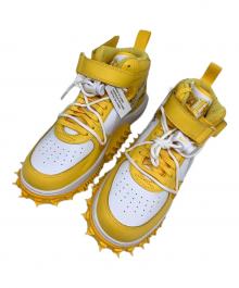 NIKE×OFFWHITE（ナイキ×オフホワイト）の古着「Air Force 1 Mid SP LTHR "White and Varsity Maize"（エアフォース1）」｜イエロー