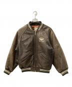 AVIREXアヴィレックス）の古着「レザージャケット」｜ブラウン