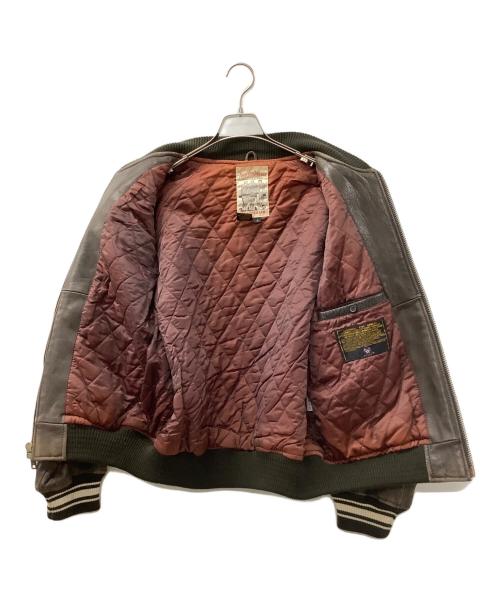 AVIREX（アヴィレックス）AVIREX (アヴィレックス) レザージャケット ブラウン サイズ:Sの古着・服飾アイテム