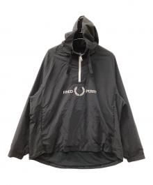 FRED PERRY（フレッドペリー）の古着「Embroidered Half Zip JKT」｜ブラック