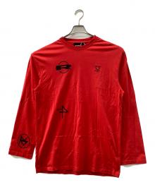 FRED PERRY×RAF SIMONS（フレッドペリー×ラフシモンズ）の古着「長袖カットソー」｜レッド