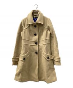 中古・古着通販】BURBERRY (バーバリー) ウールロングコート ベージュ