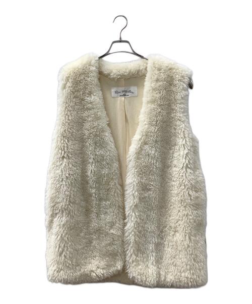 Rie miller（リエ ミラー）Rie miller (リエ ミラー) エコファーミドル丈ジレ ベージュ サイズ:38 未使用品の古着・服飾アイテム