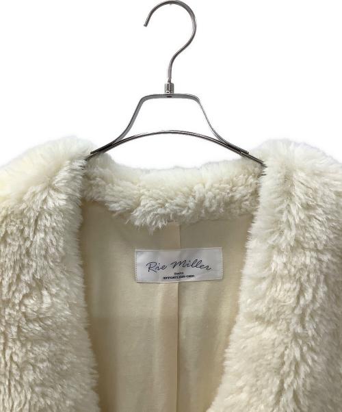 Rie miller（リエ ミラー）Rie miller (リエ ミラー) エコファーミドル丈ジレ ベージュ サイズ:38 未使用品の古着・服飾アイテム