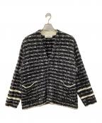 DISCOVEREDディスカバード）の古着「ツイードニットカーディガン」｜ブラック