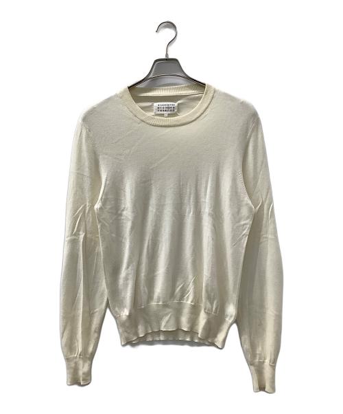 Maison Margiela（メゾンマルジェラ）Maison Margiela (メゾンマルジェラ) エルボーパッチニット ベージュ サイズ:Mの古着・服飾アイテム