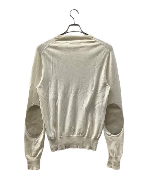 Maison Margiela（メゾンマルジェラ）Maison Margiela (メゾンマルジェラ) エルボーパッチニット ベージュ サイズ:Mの古着・服飾アイテム