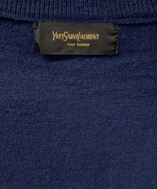 Yves Saint Laurent（イヴサンローラン）Yves Saint Laurent (イヴサンローラン) 薄手カーディガン ネイビー サイズ:Lの古着・服飾アイテム