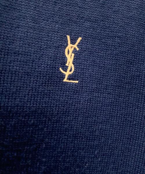 Yves Saint Laurent（イヴサンローラン）Yves Saint Laurent (イヴサンローラン) 薄手カーディガン ネイビー サイズ:Lの古着・服飾アイテム