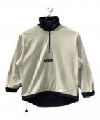 mont-bellモンベル）の古着「90sハーフジップフリース」｜ホワイト×ネイビー