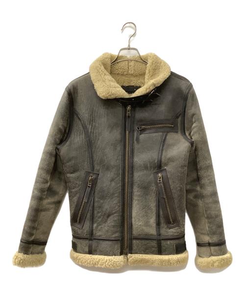 Liugoo Leathers（リューグーレザーズ）Liugoo Leathers (リューグーレザーズ) ムートンジャケット ブラウン サイズ:Sの古着・服飾アイテム