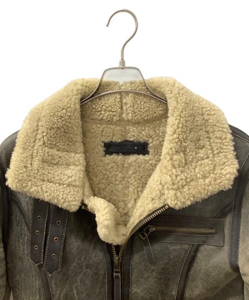Liugoo Leathers（リューグーレザーズ）Liugoo Leathers (リューグーレザーズ) ムートンジャケット ブラウン サイズ:Sの古着・服飾アイテム