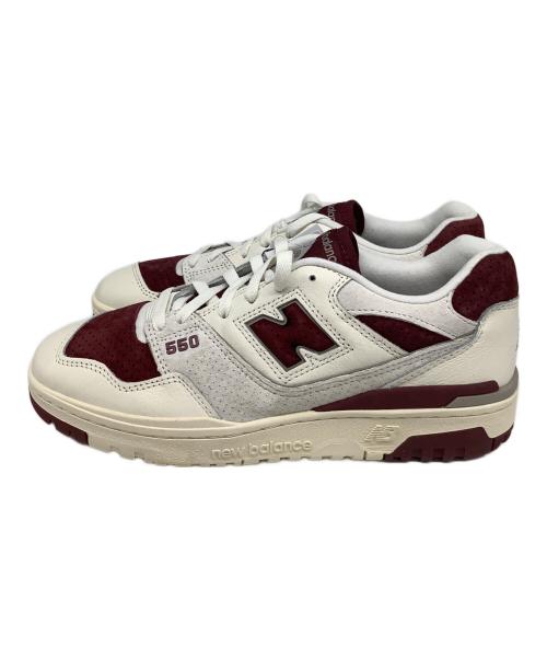 NEW BALANCE（ニューバランス）NEW BALANCE (ニューバランス) 550 Sea Salt Classic CRIMSON ホワイト×ボルドー サイズ:US8.5の古着・服飾アイテム