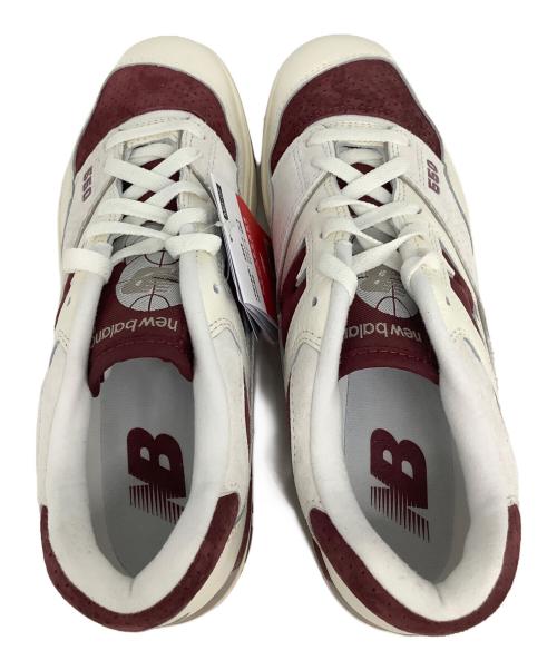 NEW BALANCE（ニューバランス）NEW BALANCE (ニューバランス) 550 Sea Salt Classic CRIMSON ホワイト×ボルドー サイズ:US8.5の古着・服飾アイテム