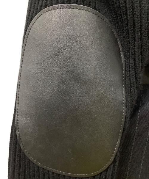 sacai（サカイ）sacai (サカイ) 22AW ウールニット × チョークストライプ プルオーバーセーター  ブラック サイズ:1の古着・服飾アイテム