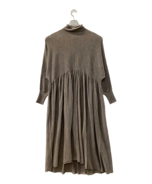 Curensology（カレンソロジー）Curensology (カレンソロジー) ニットワンピース ベージュ サイズ:Fの古着・服飾アイテム