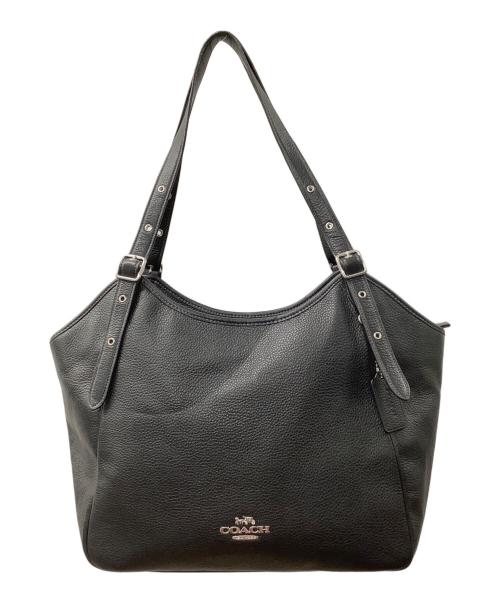 COACH（コーチ）COACH (コーチ) レザートートバッグ ブラックの古着・服飾アイテム