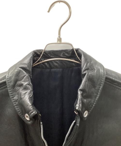 BALENCIAGA（バレンシアガ）BALENCIAGA (バレンシアガ) レザージャケット ブラック サイズ:46の古着・服飾アイテム