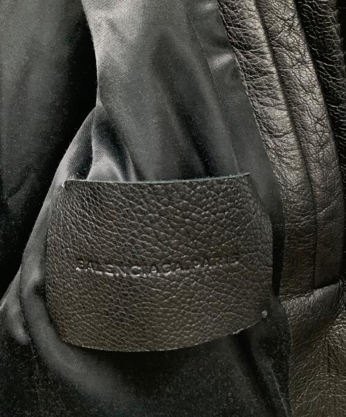 BALENCIAGA（バレンシアガ）BALENCIAGA (バレンシアガ) レザージャケット ブラック サイズ:46の古着・服飾アイテム