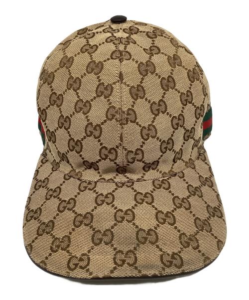 GUCCI（グッチ）GUCCI (グッチ) GG キャップ ベージュ サイズ:XL(60)の古着・服飾アイテム