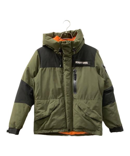 Schott（ショット）Schott (ショット) 2TONE SNORKEL DOWN PARKA カーキ×ブラック サイズ:Sの古着・服飾アイテム