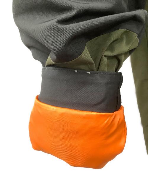 Schott（ショット）Schott (ショット) 2TONE SNORKEL DOWN PARKA カーキ×ブラック サイズ:Sの古着・服飾アイテム